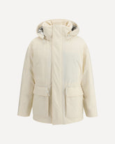 Parka in crinkle metallic - BIANCO | Base Blu
