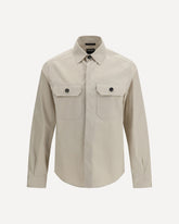 Linen wool and silk Shirt jacket - BEIGE | Base Blu