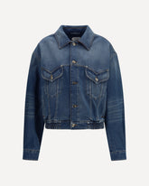 Cotton denim Blouson - BLUE | Base Blu