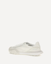 Athletic fabric and leather Sneakers - WHITE | Base Blu