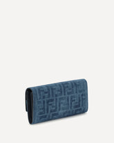 Pochette in denim stampa FF - BLU | Base Blu
