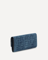 Pochette in denim stampa FF - BLU | Base Blu