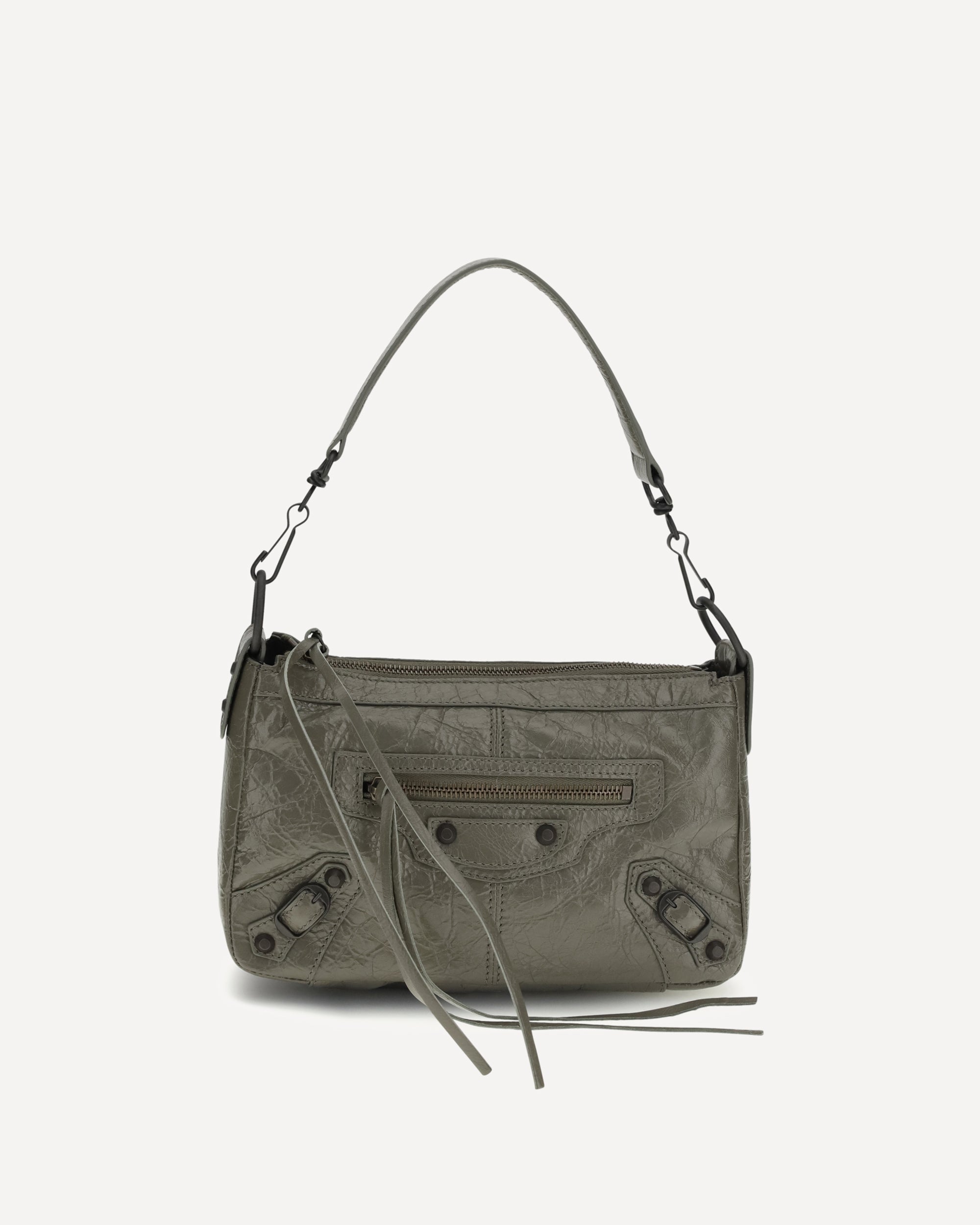 BALENCIAGA Le City Moto mini Handbag GREEN | Base Blu