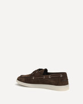 Suede boat Loafers - BROWN | Base Blu