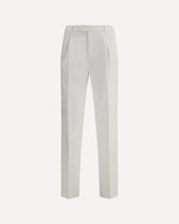 Cotton gabardine Pants - WHITE | Base Blu