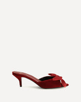 Marie velvet slide Sandals - RED | Base Blu
