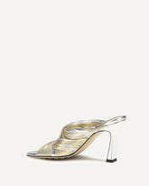 Rana Mules Sandals - SILVER | Base Blu