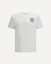 Small Arrow Logo crewneck T-shirt - WHITE | Base Blu