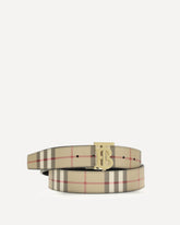 Reversible TB Check Belt - BEIGE | Base Blu