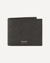 Gancini pattern leather Wallet -  Base Blu