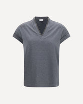 Cotton T-shirt with embellishments - GREY | Base Blu