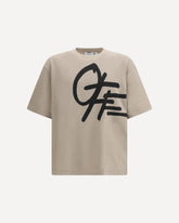 Spray Logo Skate T-shirt - BEIGE | Base Blu