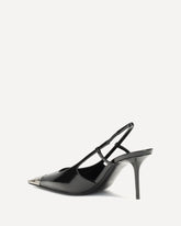 Décolleté Jeanne in pelle lucida - NERO | Base Blu