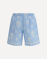 Shorts da bagno con stampa teschio - AZZURRO | Base Blu