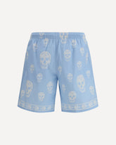 Skull-print swim Shorts - LIGHT BLUE | Base Blu