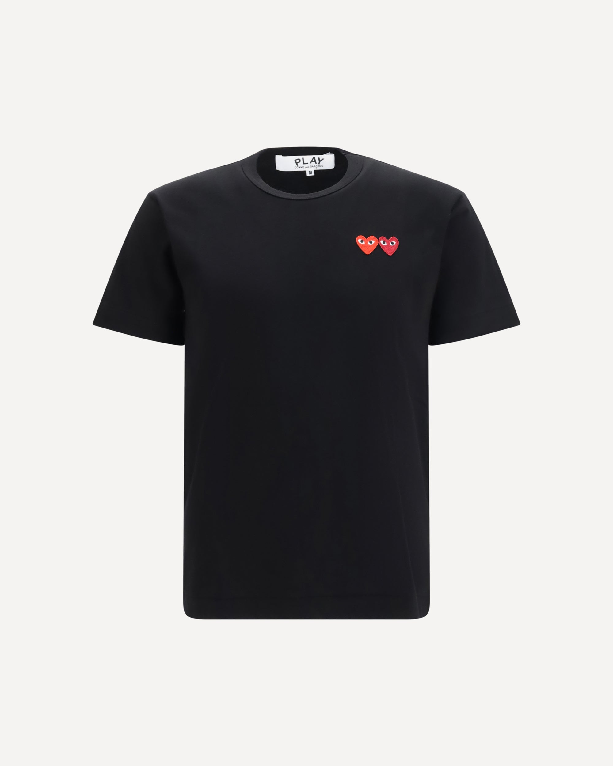 COMME DES GARÇONS PLAY Cotton T-shirt with patch BLACK | Base Blu