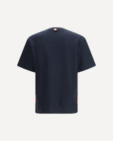 Short-sleeve cotton-linen T-shirt - BLUE | Base Blu