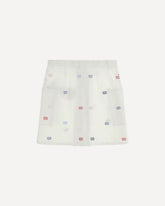 GG cotton denim jacquard Skirt - WHITE | Base Blu
