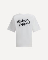 Contrast logo T-Shirt - WHITE | Base Blu