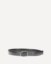 Cintura in pelle reversibile  - NERO | Base Blu