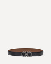 Gancini reversible Belt - BLACK | Base Blu