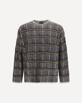 Oversized ribbed Sweater in silk and virgin wool blend - BLUE | Base Blu