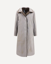 Reversible single-breasted coat with gocce details - MULTICOLOUR | Base Blu