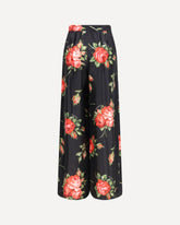 Wide-leg Pants with a rose bouquet print - MULTICOLOUR | Base Blu