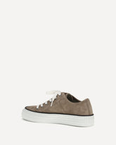 Shiny Tab suede Sneakers - BEIGE | Base Blu