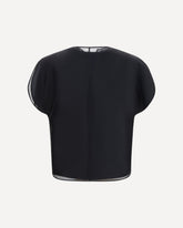 Briar silk organza Top - BLACK | Base Blu