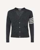 Cardigan in lana vergine - GRIGIO | Base Blu