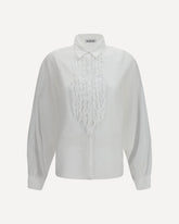 Antonia Ruffle Shirt - WHITE | Base Blu