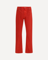 Straight-leg cotton denim Jeans - RED | Base Blu
