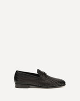 Woven Gancini Loafers - BROWN | Base Blu