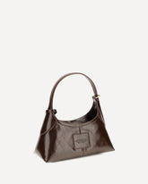 Small Belted Sack Shoulder Bag - BROWN | Base Blu