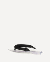 Sandali infradito in gomma e satin - NERO | Base Blu