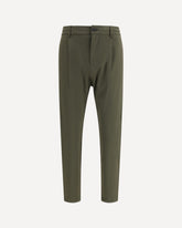 Trousers with an elasticated waistband - GREEN | Base Blu