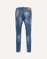 Cotton Jeans with logo application - BLUE | Base Blu