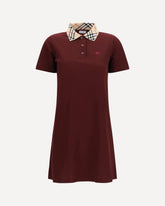 Polo-style cotton Dress - BORDEAUX | Base Blu