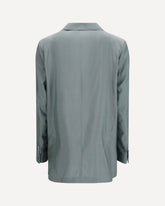 Mxmalbata Blazer in wool and silk - GREEN | Base Blu