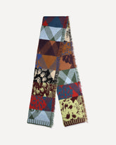 Sciarpa Mati con stampa mista e frange - MULTICOLORE | Base Blu