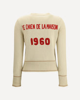 Le Chien de la Maison embroidered Sweater - CREAM | Base Blu