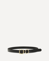 Small leather Regalo Belt - BLACK | Base Blu