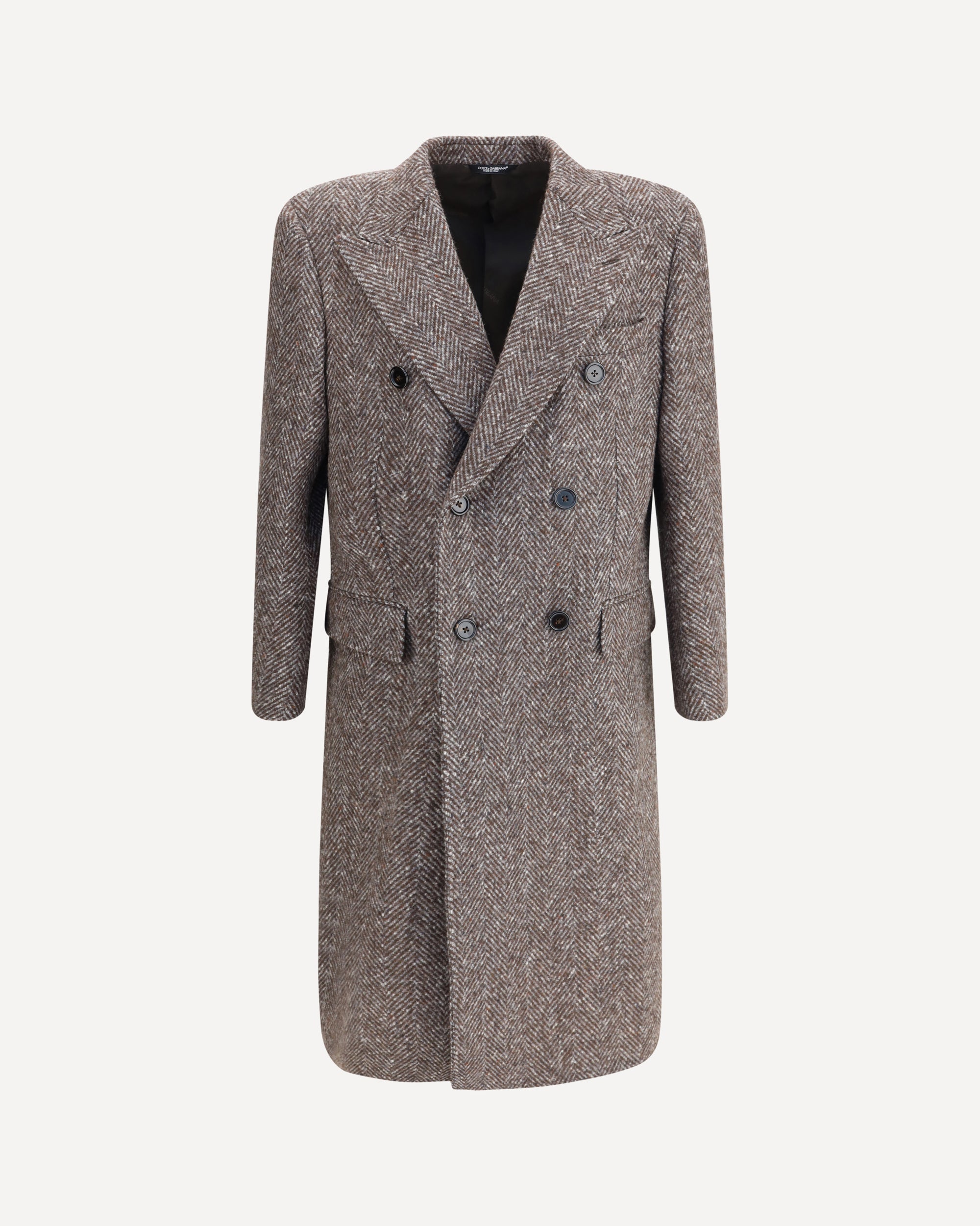 DOLCE & GABBANA Double-breasted Coat GREY | Base Blu