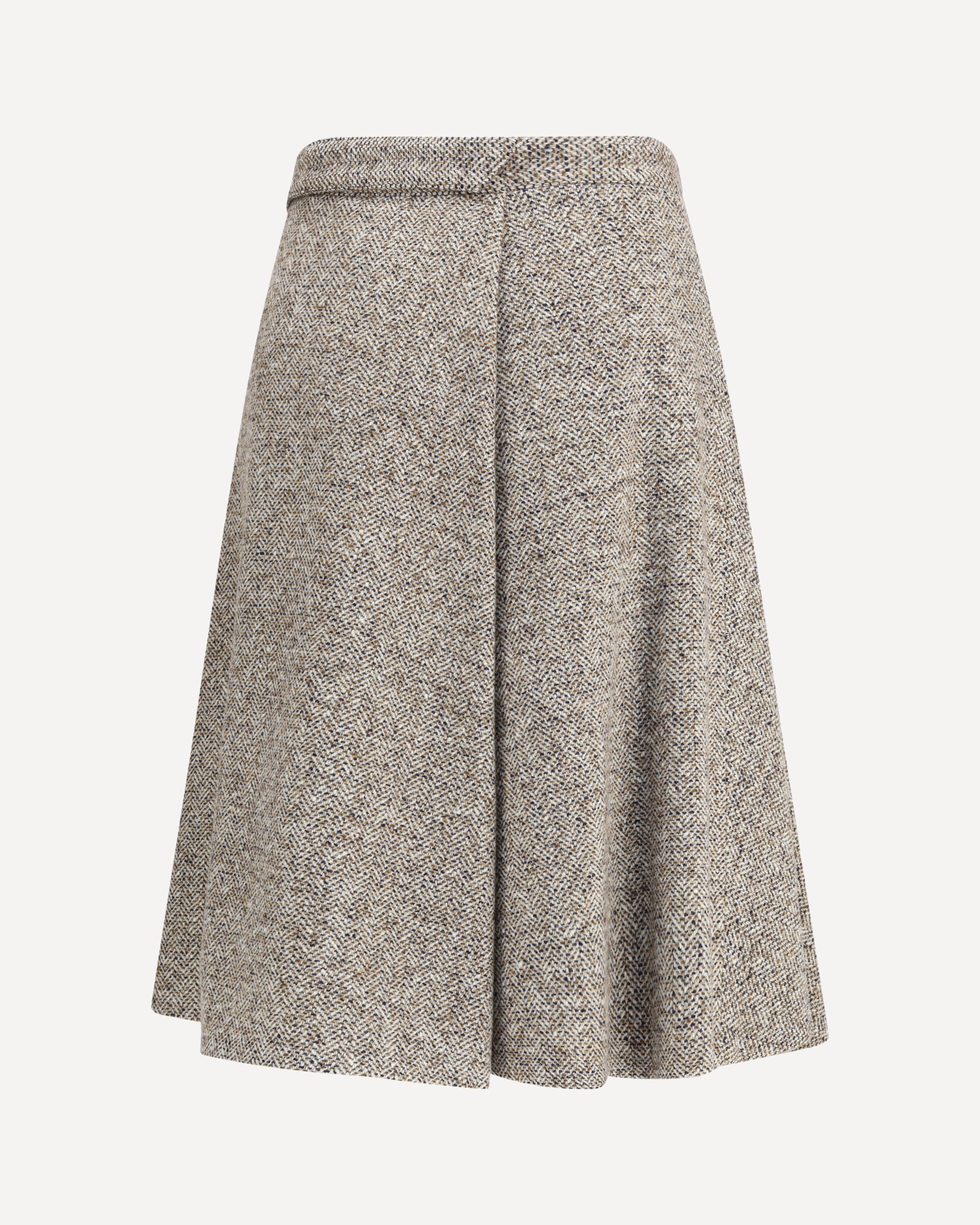 BRUNELLO CUCINELLI Virgin wool midi Skirt BROWN | Base Blu