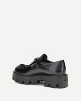 Brushed leather Loafers - BLACK | Base Blu