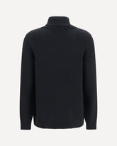 High neck Sweater - BLACK | Base Blu