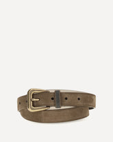 Suede Belt with monili detail - BROWN | Base Blu