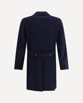 Virgin wool midi Coat - BLUE | Base Blu