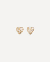 Embellished heart Earrings - GOLD | Base Blu
